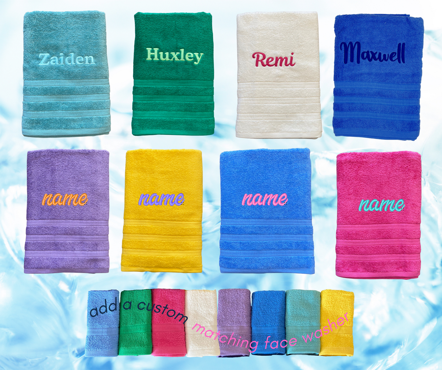 Embroidered Kids Bath Sheet