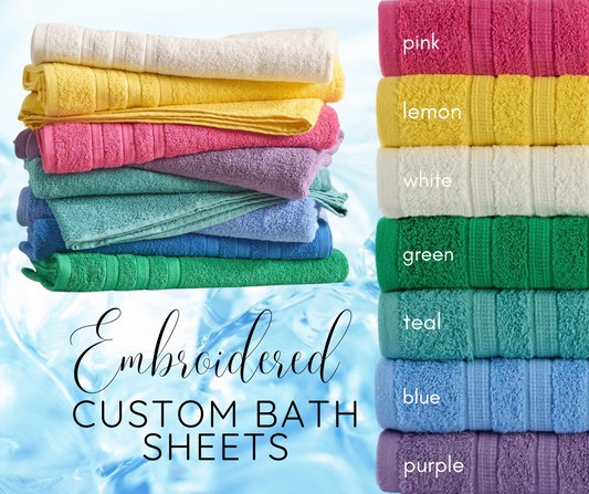Embroidered Kids Bath Sheet