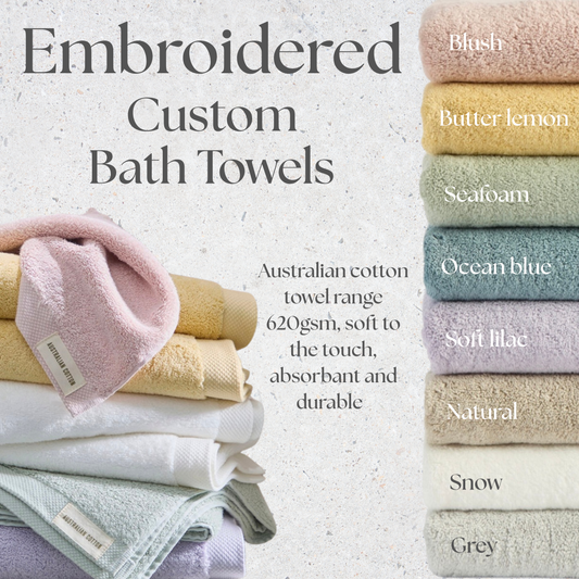Personalised Bath Towel,  Australian Cotton