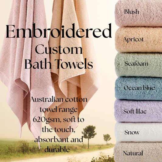 Personalised Bath Towel,  Australian Cotton