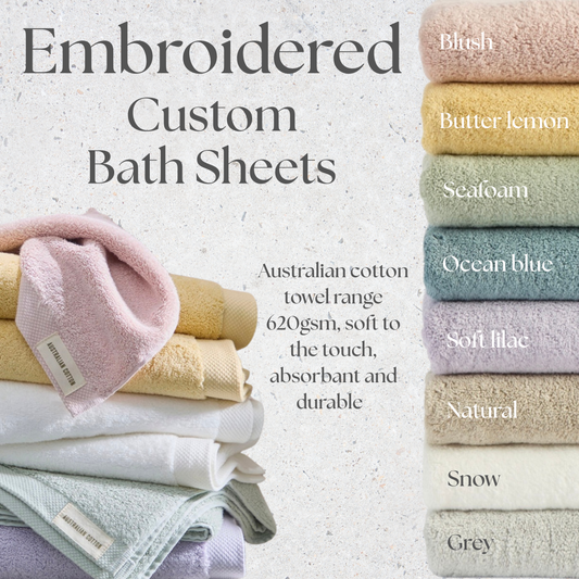 Personalised Bath Sheet,  Australian Cotton