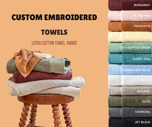 Personalised Bath Towel,  Lotus Range
