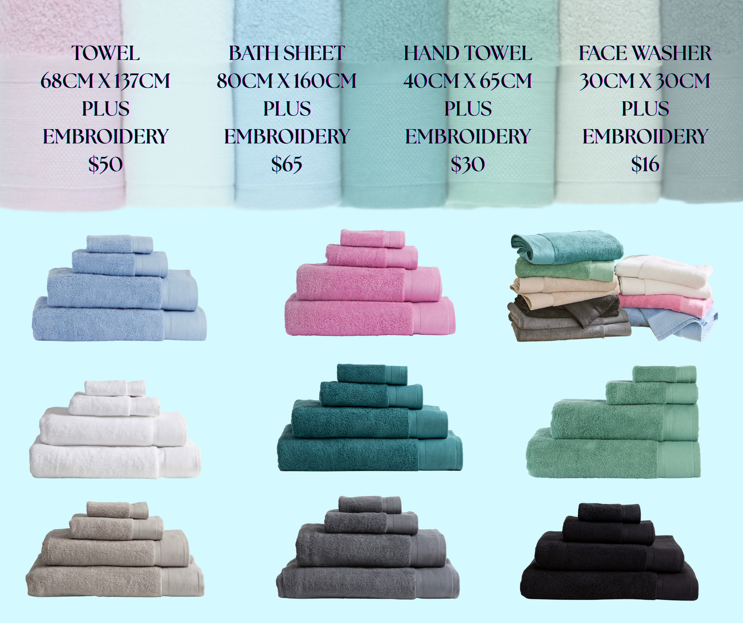 Personalised Bath Sheet,  Lotus Range