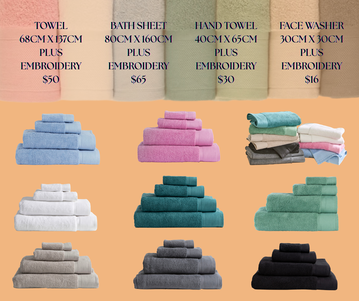 Personalised Bath Sheet,  Lotus Range
